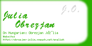 julia obrezjan business card